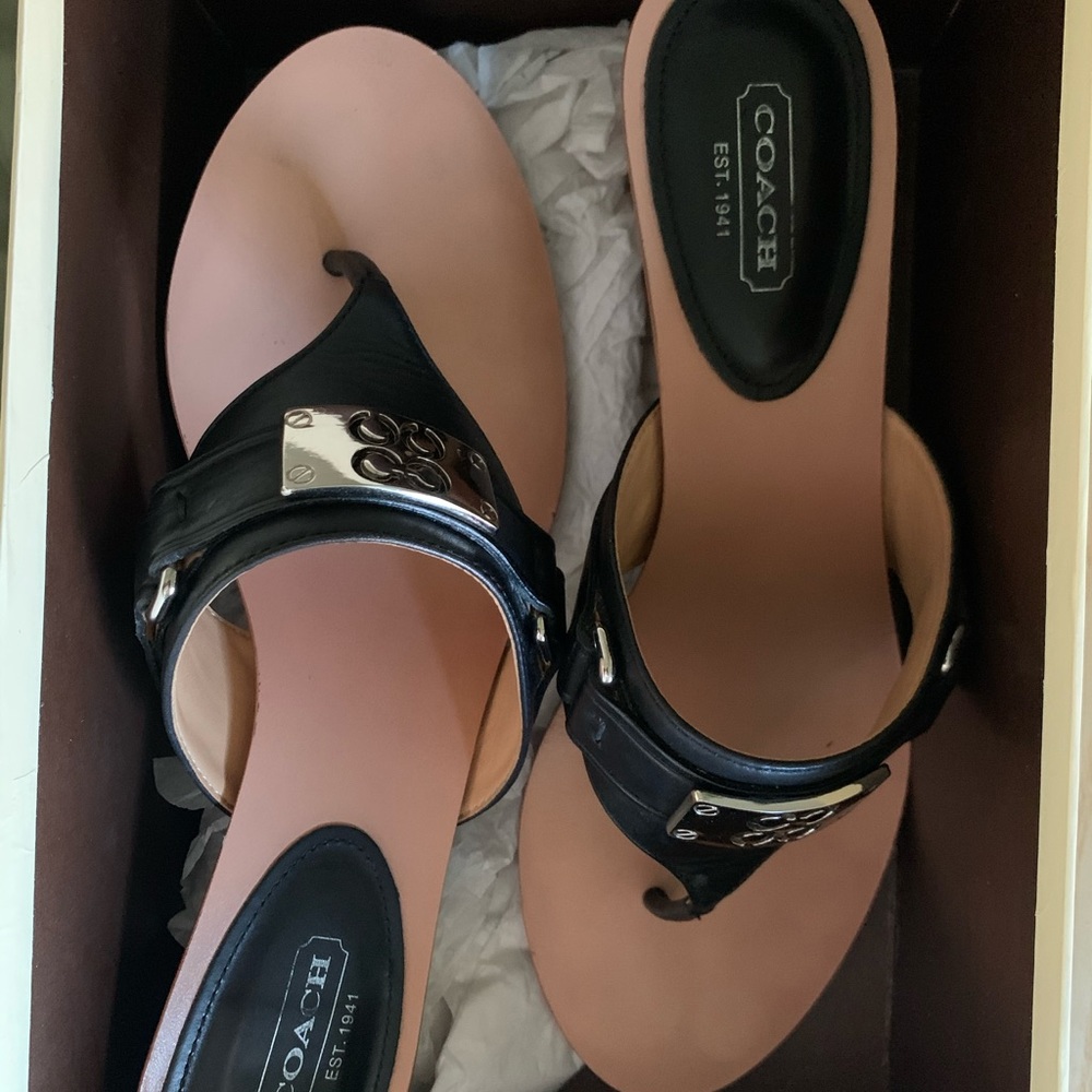 Coach Alberta Bull Leather Shoes Kitten Heel